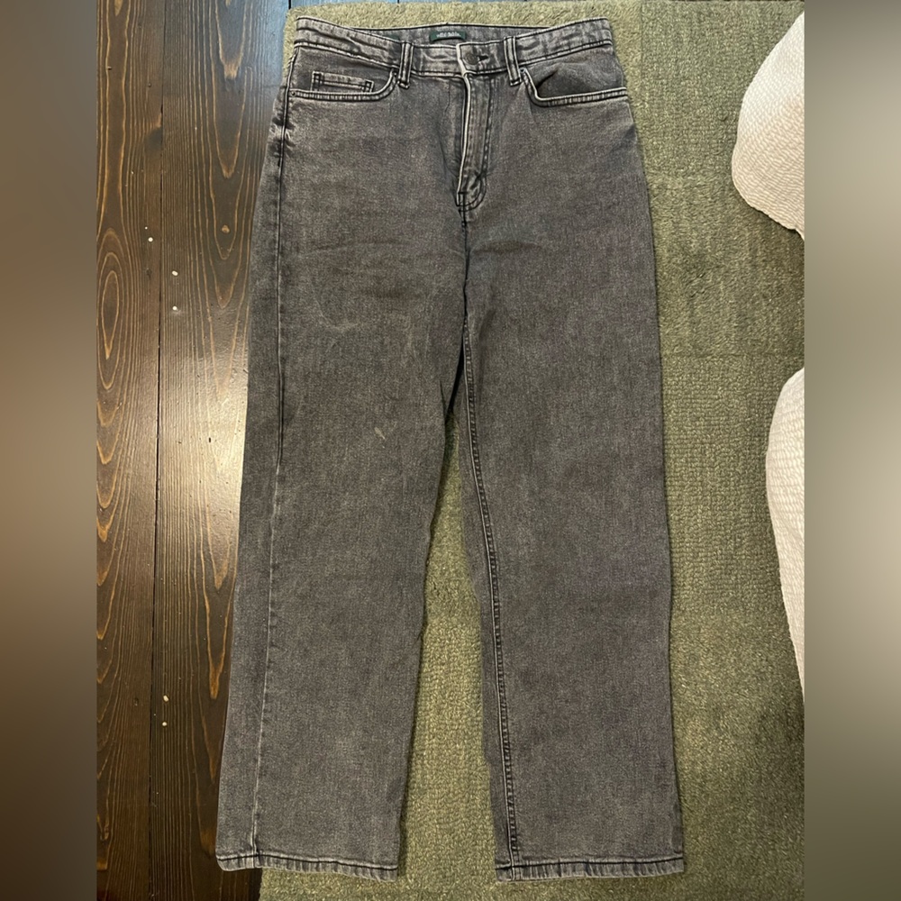 Women’s grey/black straight leg jeans